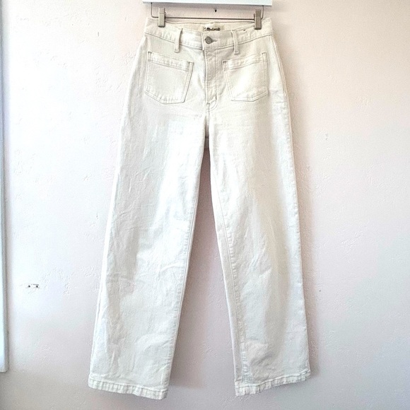 MADEWELL The Perfect Vintage Wide-Leg Jean in Tile White Patch Pocket Edition 26 - Picture 3 of 11